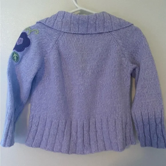 Vtg ‘80’s Toddler’s Sweater w/Floral & Vine Embroidery. Natural Fibers. XLNT - Picture 2 of 6